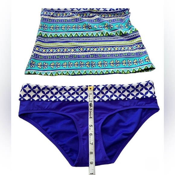 NEW, Bleu Rod Beattie, Printed Tankini Set, Size 6, Blue, White, Turquoise 🌴 - Picture 6 of 11